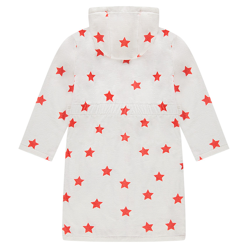 Junior - Peignoir à capuche avec étoiles all-over 