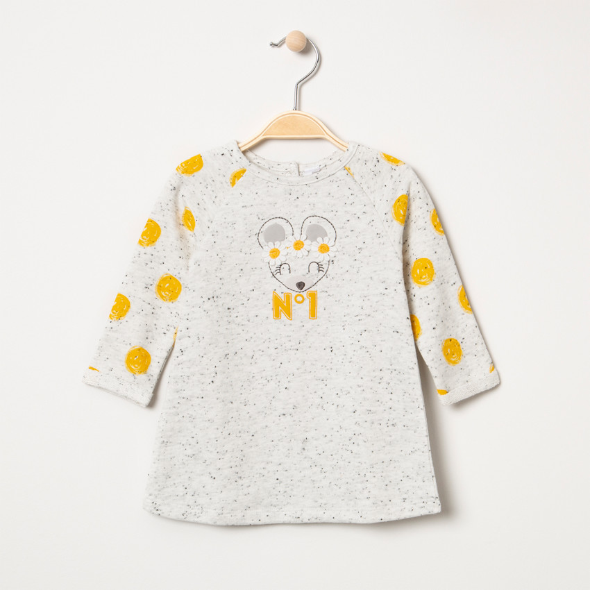 Robe manches longues neps print souris et pois 