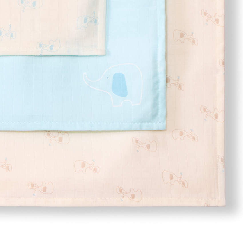 Set van 3 tetra luiers met olifantenmotief voor jongen 