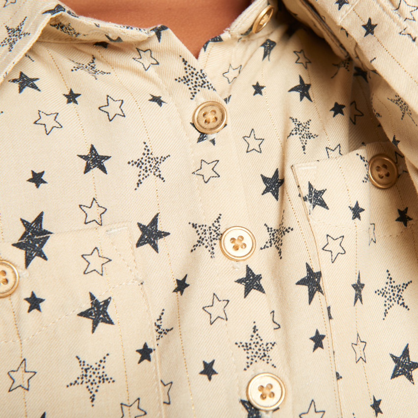 Robe manches longues imprimé étoiles pour fille  