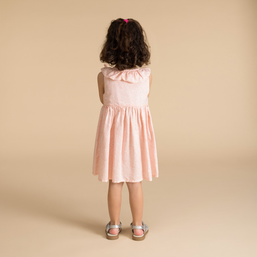 Rok met volantkraag en hartjesprint voor babymeisjes 