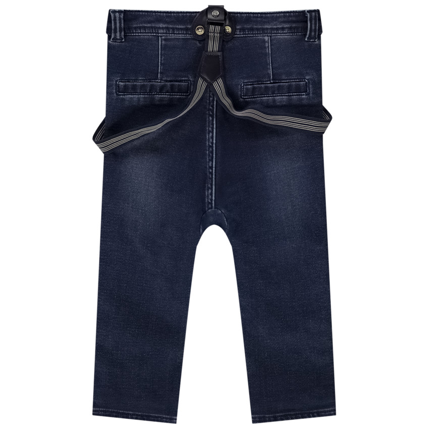 Jeans met afneembare bretellen voor baby jongen 