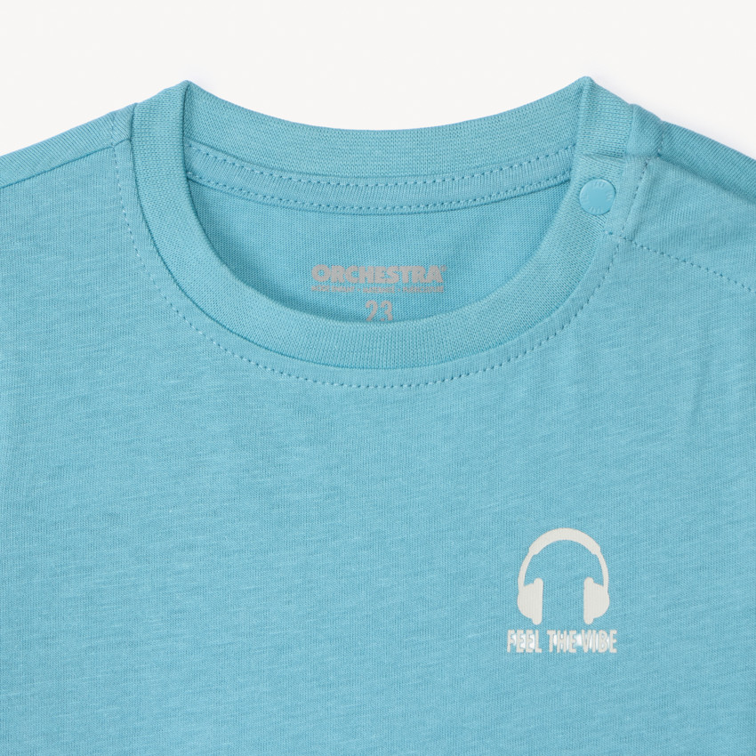 Set van 3 effen t-shirts met korte mouwen voor babyjongens 