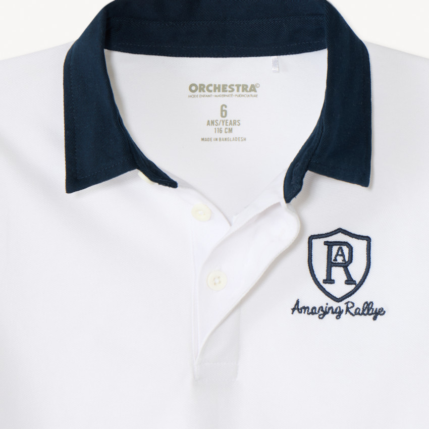 Polo manches courtes brodé pour garçon 