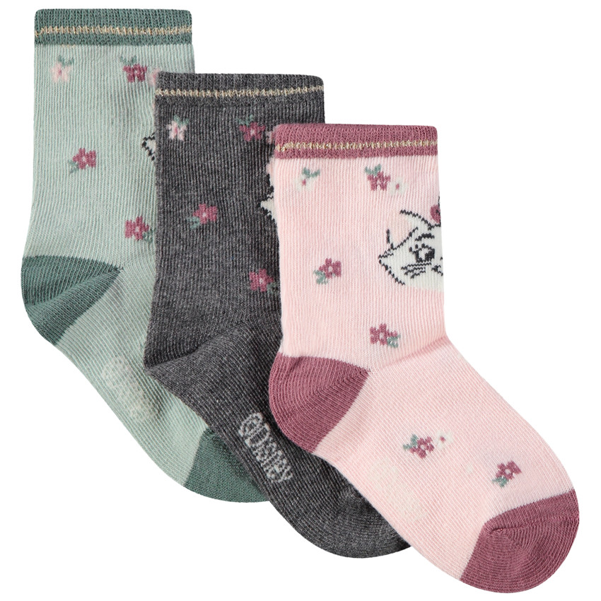Lot de 3 paires de chaussettes Marie Disney pour bébé fille 