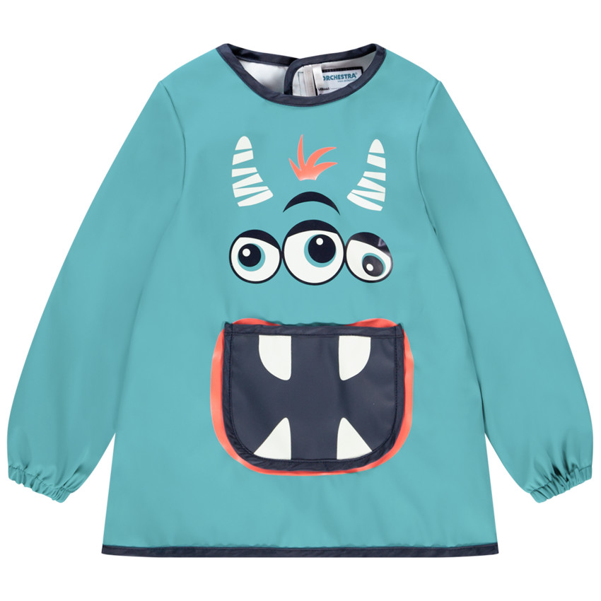 Tablier manches longues print monstre avec poche 