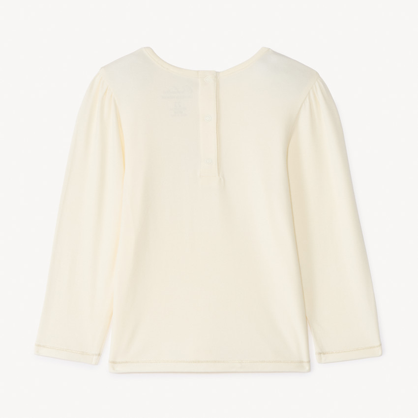 T-shirt met lange mouwen en gouden vlindermotief voor babymeisjes 