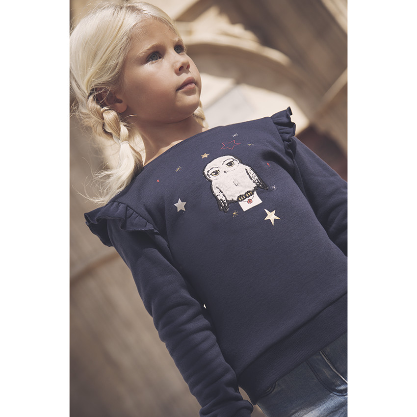 Sweat en molleton motif Hedwige Harry Potter pour enfant fille 