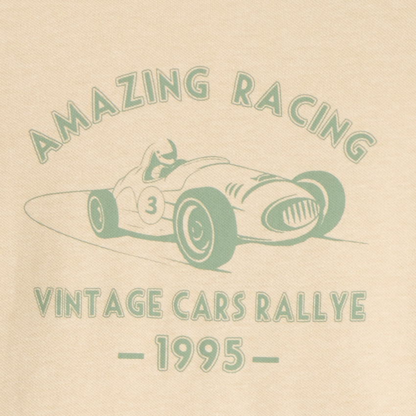 T-shirt manches longues print automobile pour garçon 