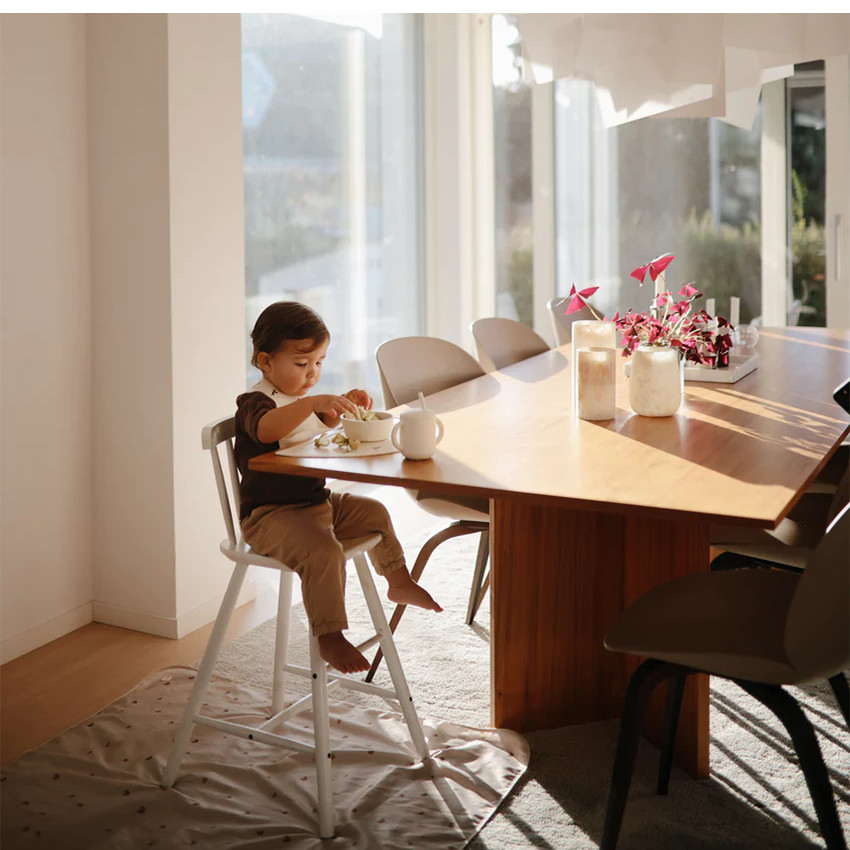 Tapis chaise haute Splat anti-éclaboussures Blush 