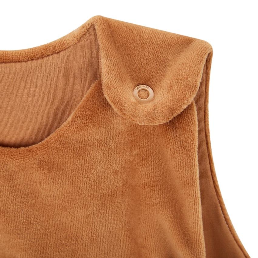 Gigoteuse brodée en velours TOG 2 Douce Hirondelle camel 