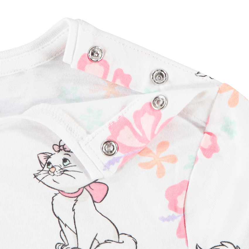 T-shirt met korte mouwen met Marie Disney-print voor meisjes 