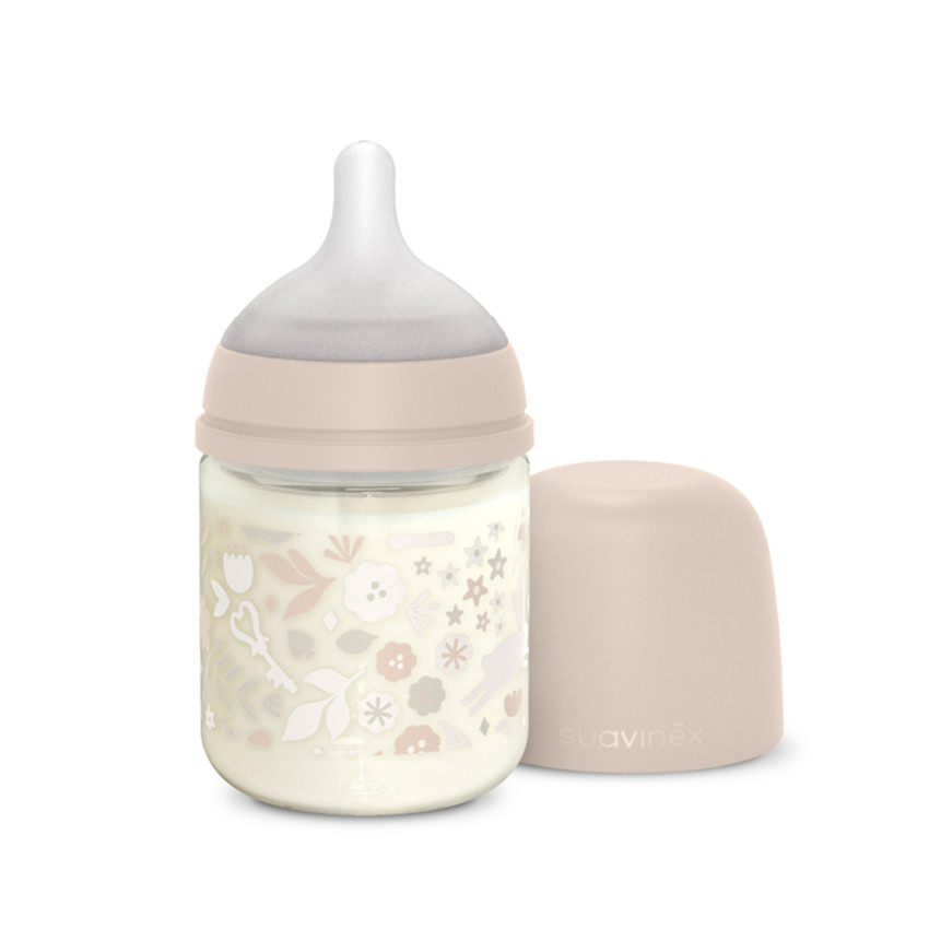 Biberon en verre avec tétine SX Pro S 120ML Wonderland Rose 