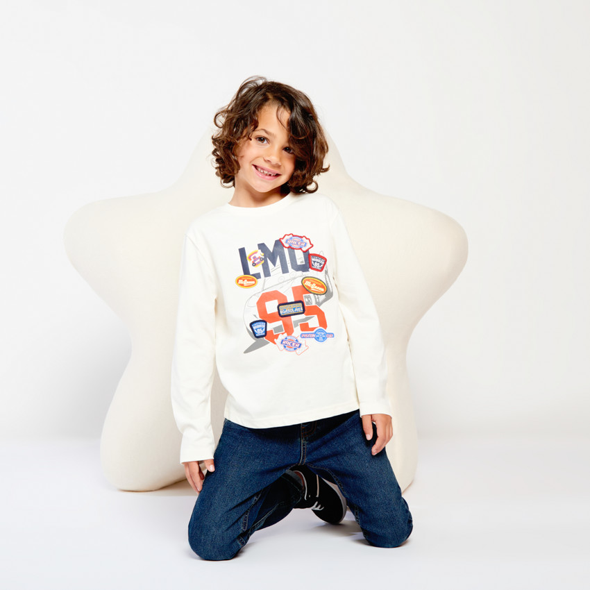 T-shirt manches longues uni Cars Disney garçon 