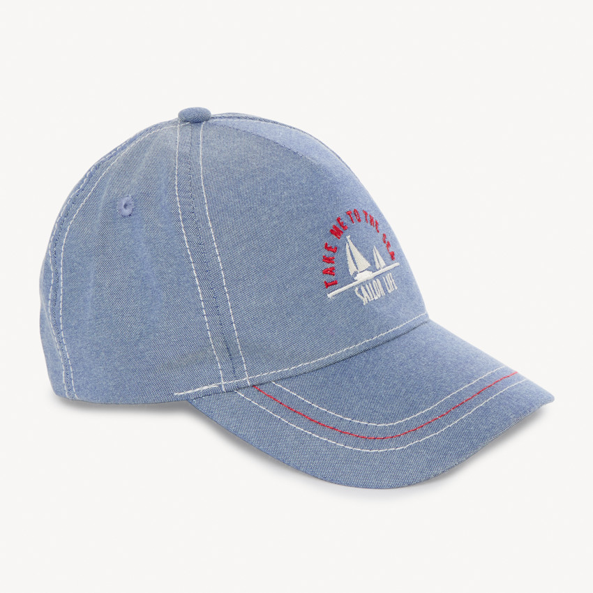 Casquette à bateau brodé pour garçon 
