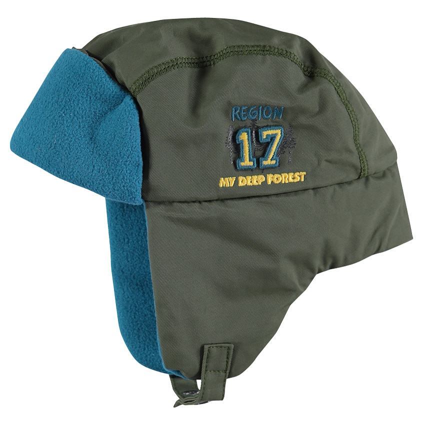 Chapka en twill avec doublure micropolaire et broderies 