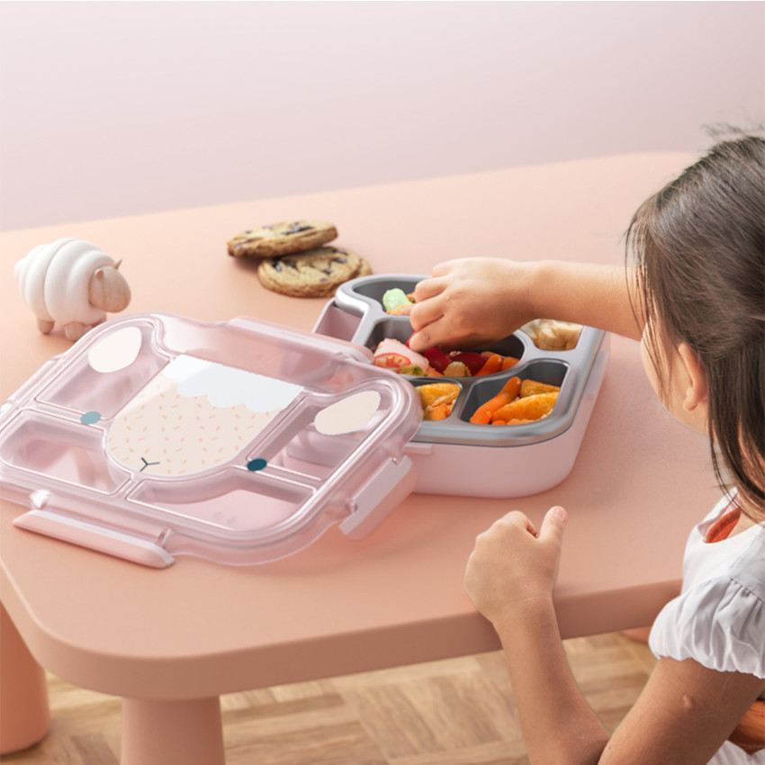 Lunchbox Wonder Le plateau à compartiment Rose Sheep 950ml 