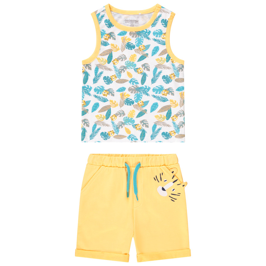 Ensemble de plage débardeur et short à motif Jungle 