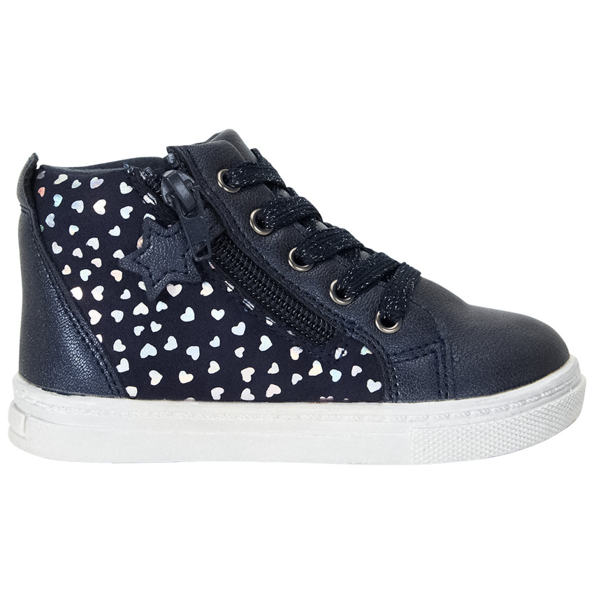 Marine laarsjes met veters en rits voor baby meisjes 