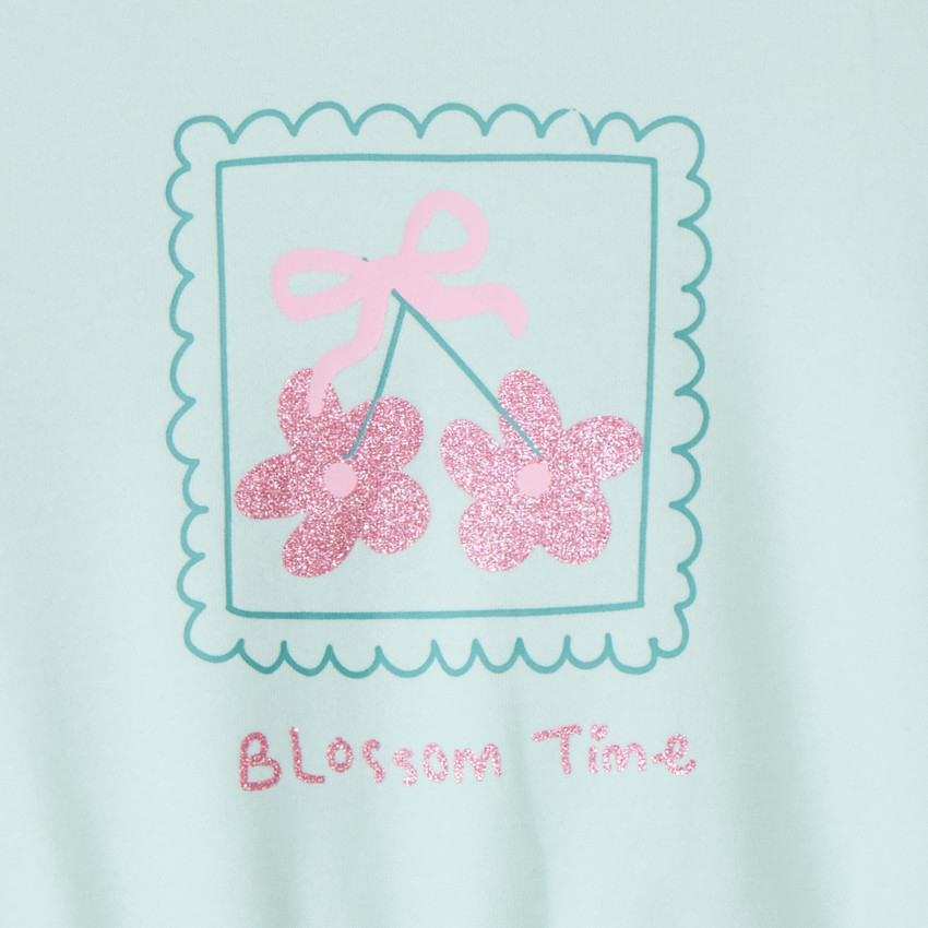 Oversized sweater met print voor babymeisjes 