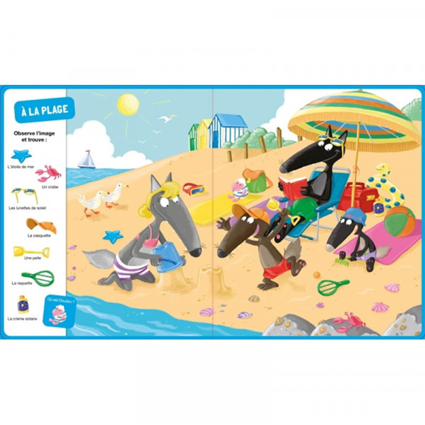 Boek FR P'tit Loup "Cherche et trouve Vive les vacances"2jaar+  