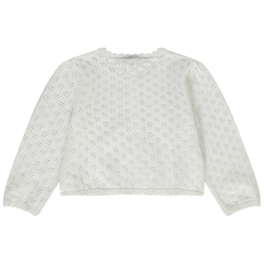 Vest in pointelle gaas voor meisjesbaby 