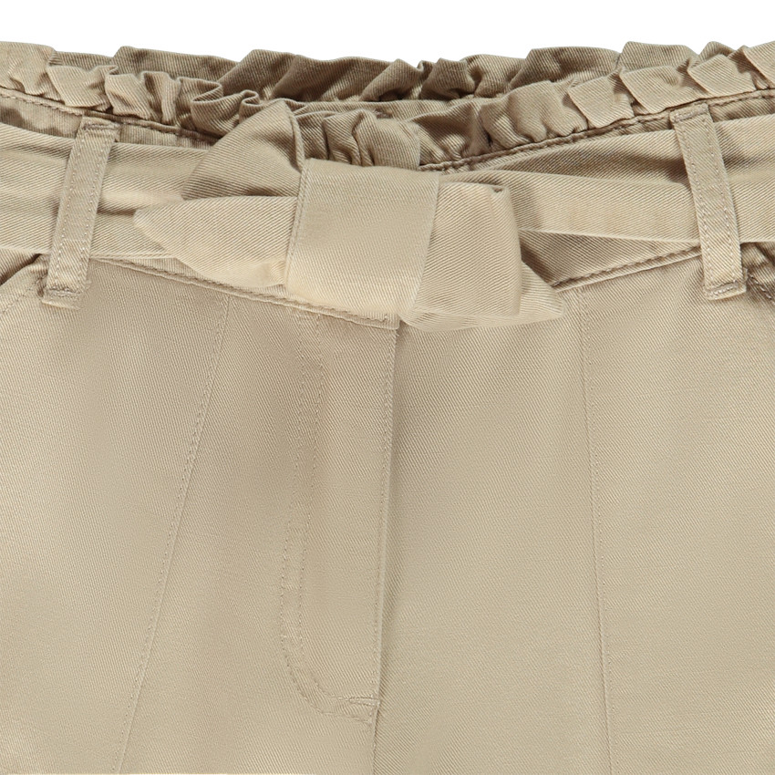 Effen short met strikceintuur voor meisjes 