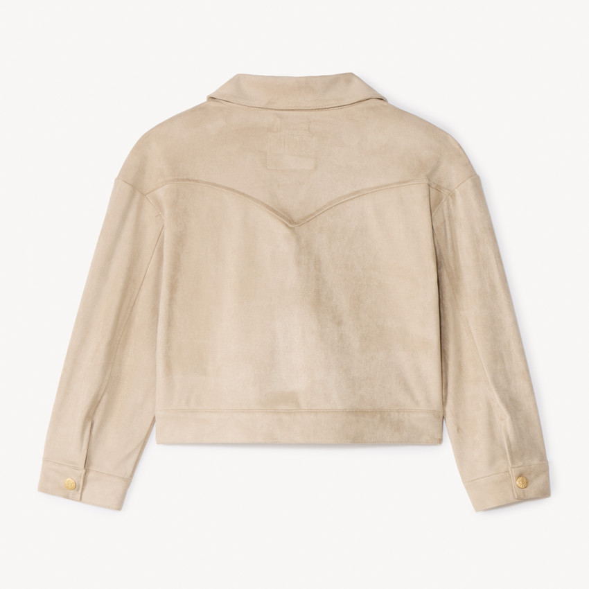 Perfecto en suédine à broderies paisley pour fille 