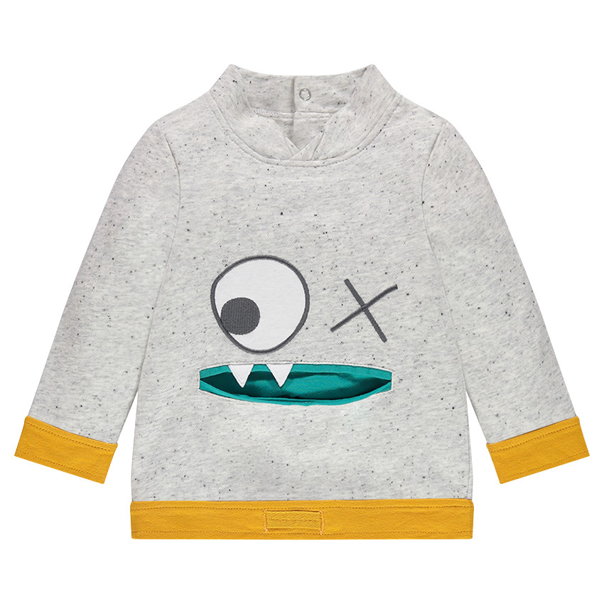 Sweat en molleton neps avec poche forme bouche 