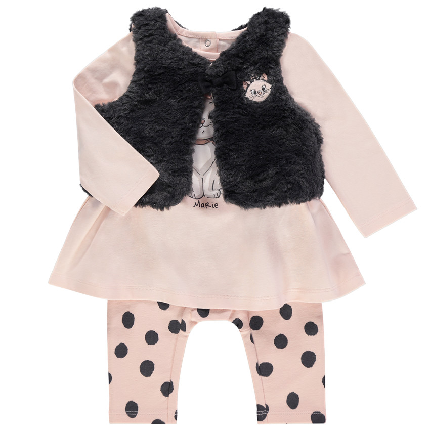Ensemble 3 pièces print Marie Aristochats Disney pour bébé fille 