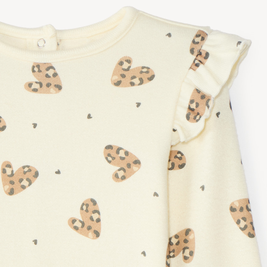 T-shirt manches longues bébé fille imprimé fantaisie 