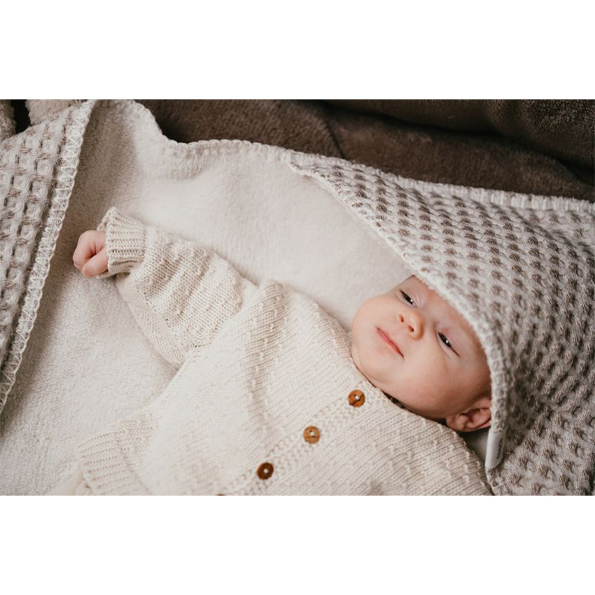 Couverture enveloppante Teddy Oslo Crumble 100x100cm 