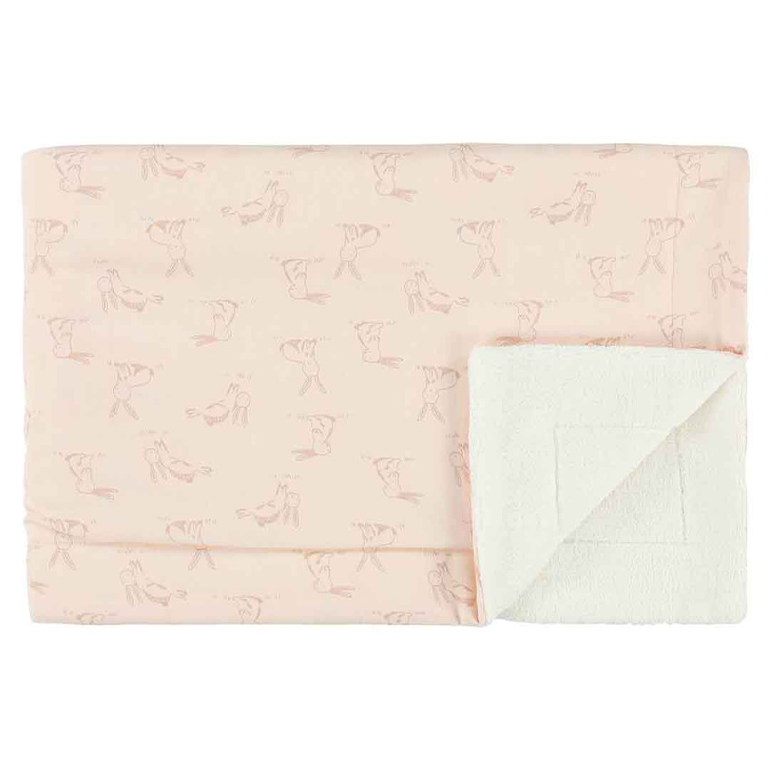 Couverture fleece berceau 75x100cm Rosy Rabbit 