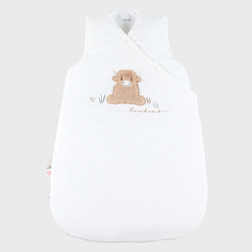 Slaapzak fluweel zonder mouwen 70cm Fluffy Ecru 