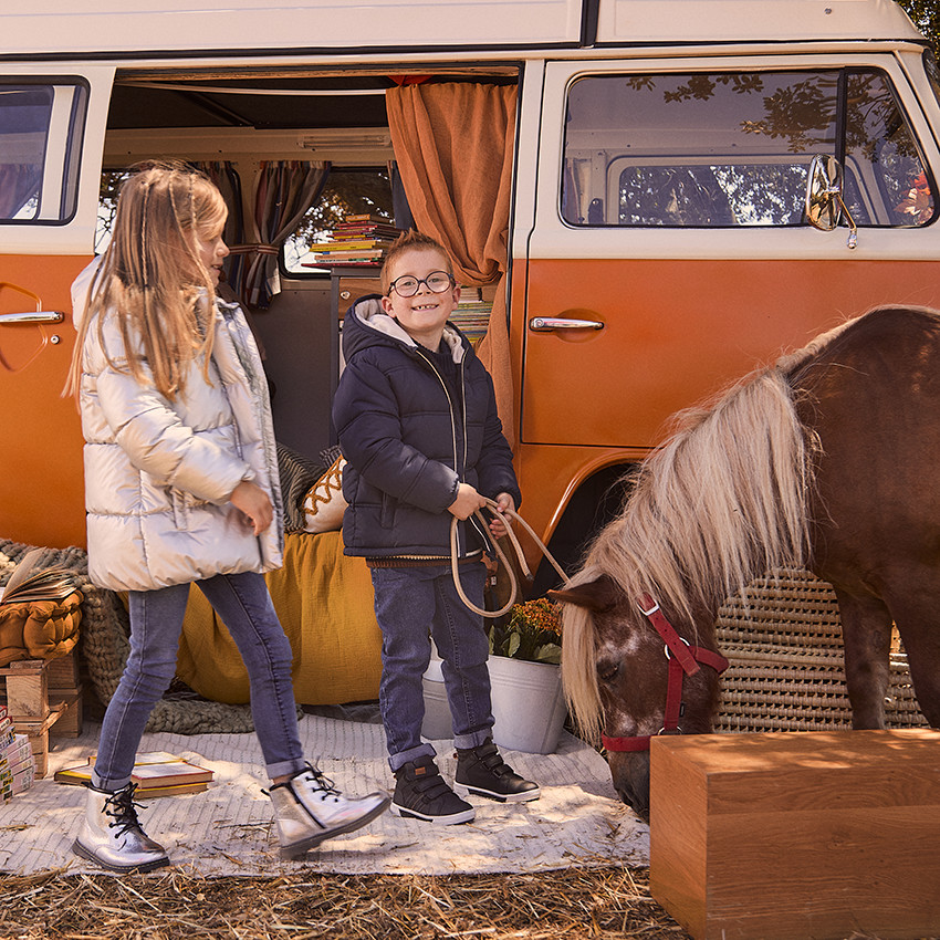 Donsjas met microfleece voering voor jongens 