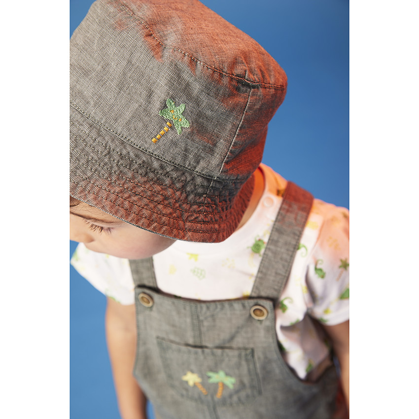 Bob broderie palmier pour bébé garçon 