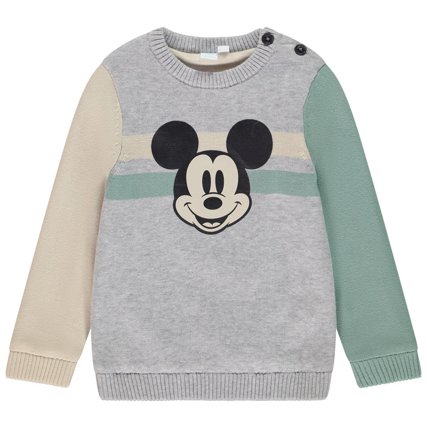 Pull Mickey Disney doublé velours pour bébé garçon 