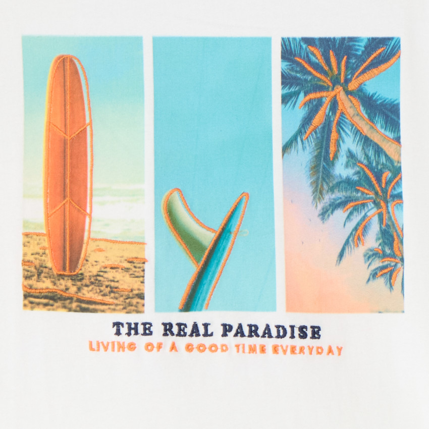 T-shirt manches courtes photoprint plage garçon 