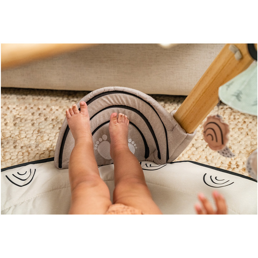 Speeltapijt Luxe Gymini met houten boog Black&White 