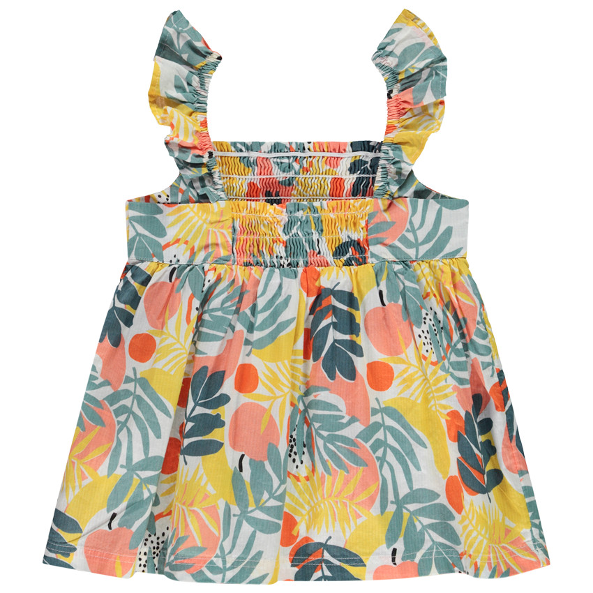 Tunique sans manches imprimé fantaisie pour fille 