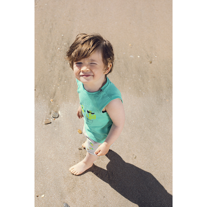 Ensemble avec débardeur et bermuda imprimé cactus pour bébé garçon 