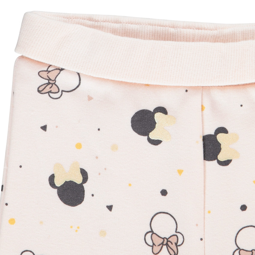 Ensemble 3 pièces bonnet + body + pantalon imprimé Minnie Disney pour bébé fille 