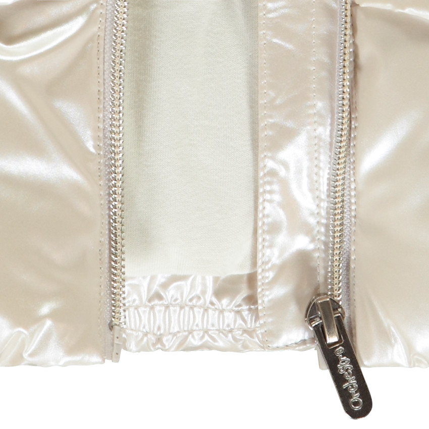 Donsjas zonder mouwen met parelmoereffect voor meisjes 