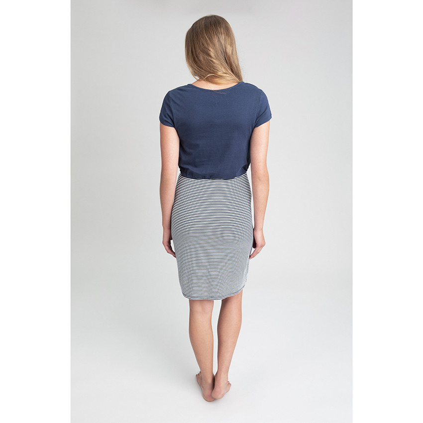 Nuisette de grossesse à rayures et poche style marin 