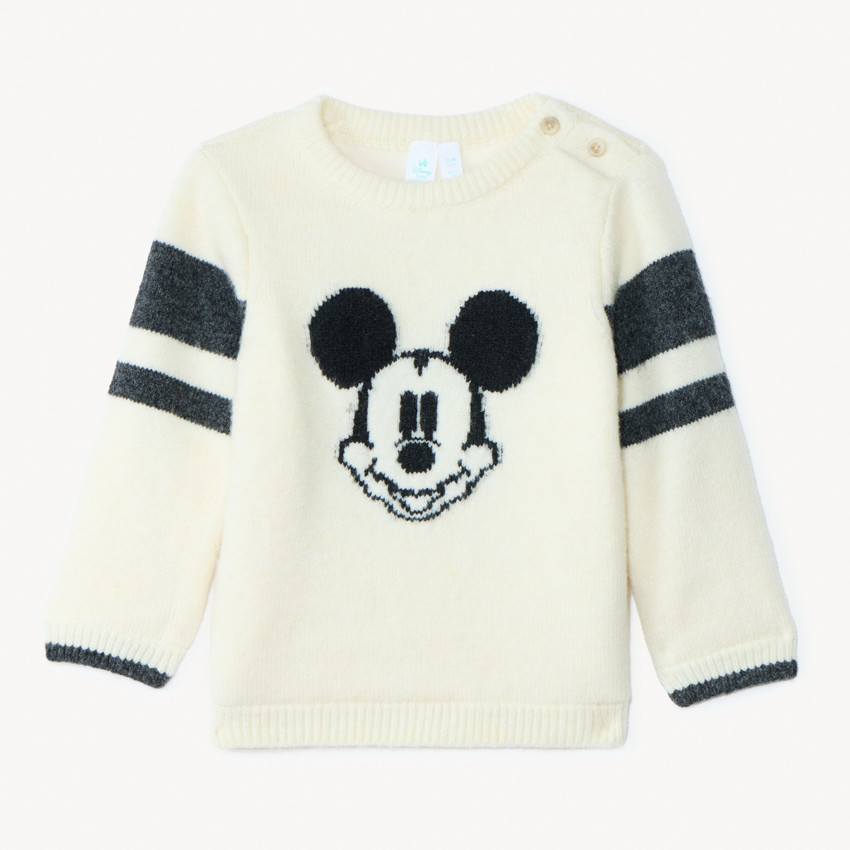 Gebreide jacquardtrui Mickey Disney voor babyjongens 