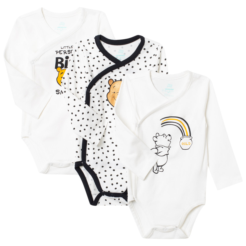 Set van 3 rompers met lange mouwen en print van Winnie de Poeh (Disney) 