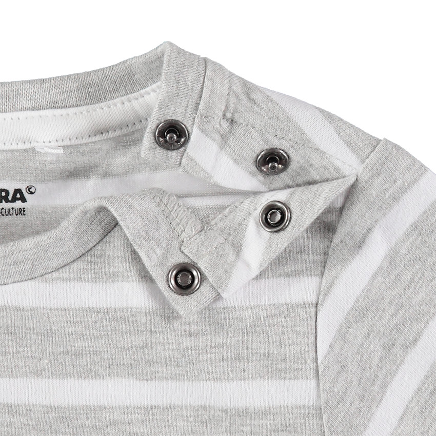 T-shirt manches courtes en coton bio avec camion de pompier printé 