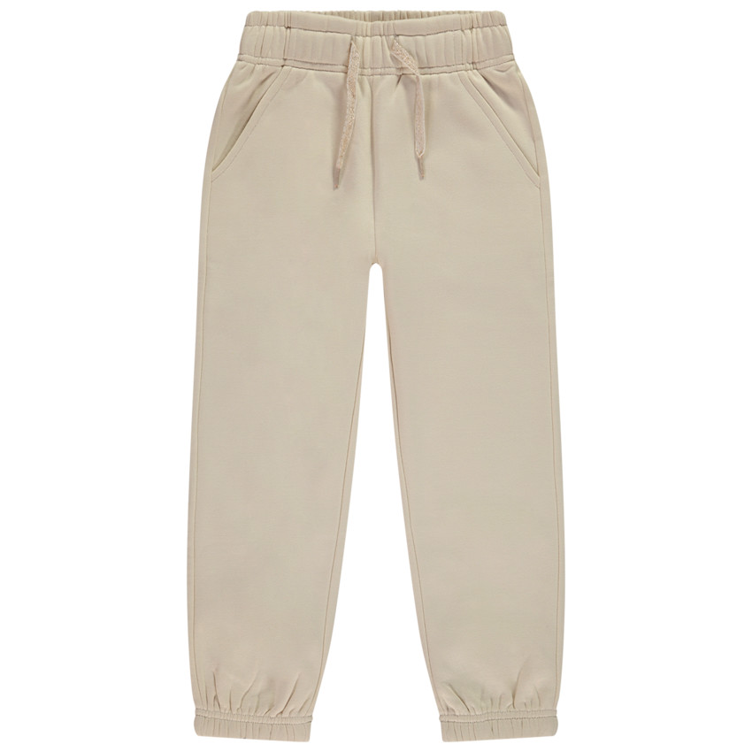 Pantalon de jogging uni en molleton forme loose pour fille 
