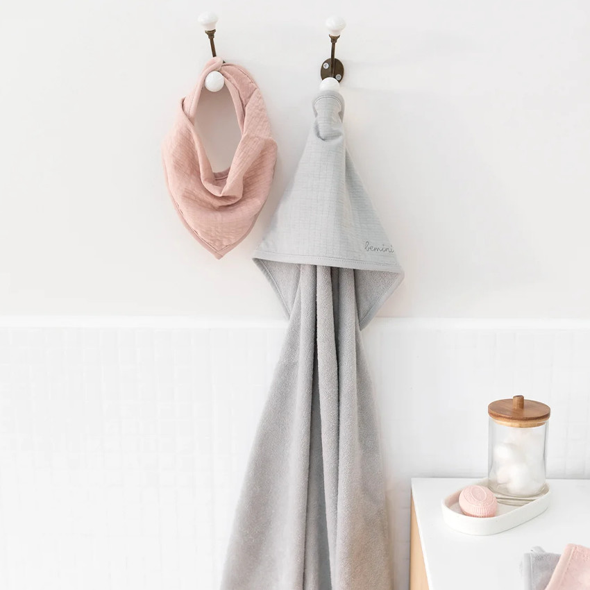 Bavoir Bandana waterproof Tetra Jersey Blush 25cm 