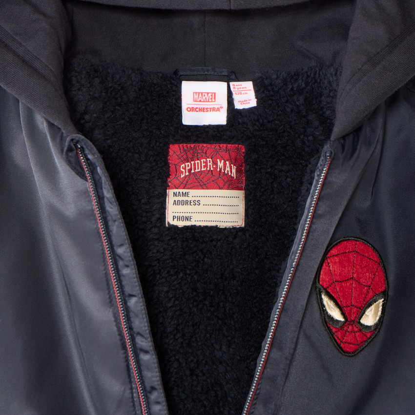 Teddyjack jongensjas met capuchon Spider-Man Marvel 